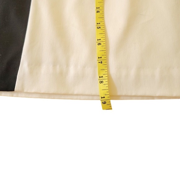 WORTHINGTON BLACK & OFF WHITE PLUS SIZE 16 COLORING BLOCKING SKIRT EXPOSED ZIP - Picture 8 of 15